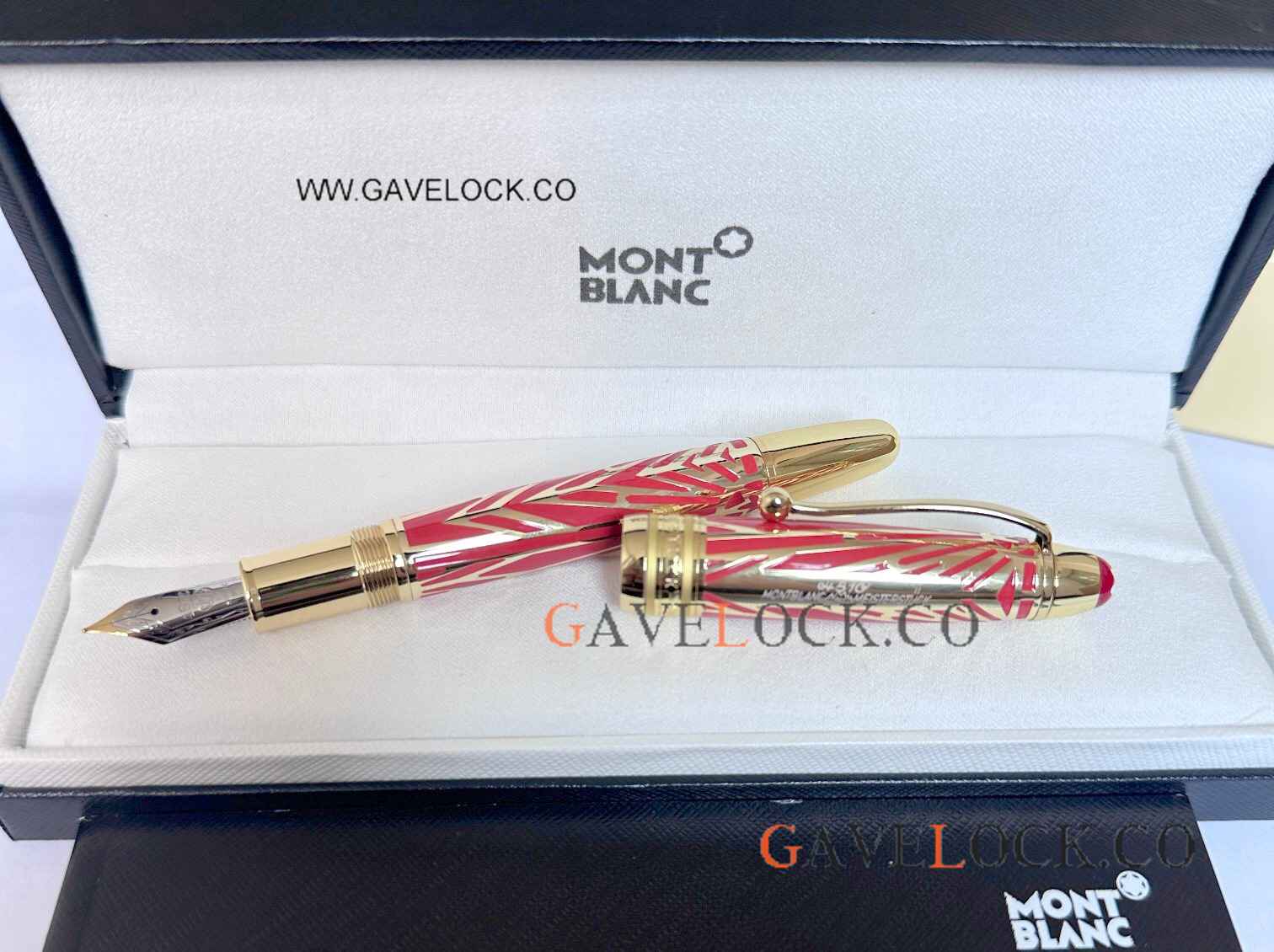 2024! AAA Montblanc Solitaire LeGrand 100 Anniversary Gold-Red Fountain